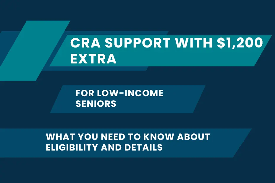 CRA Support with $1,200 Extra for Low-Income Seniors: What You Need to Know About Eligibility and Details